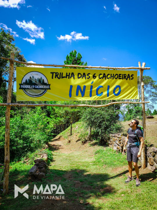 Início das trilhas do Parque das 8 Cachoeiras
