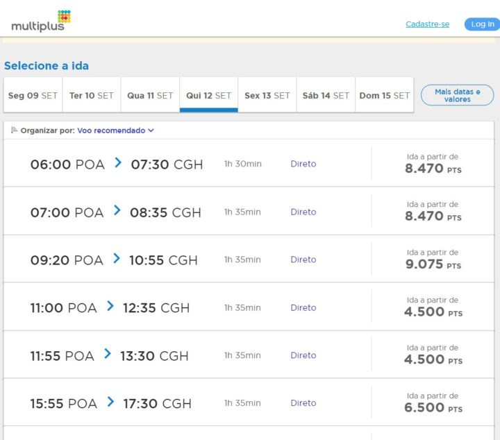 Promoção de passagem aérea