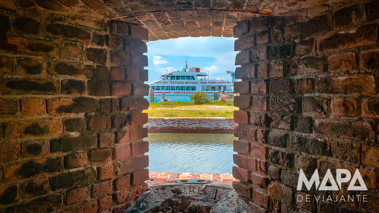 Dry Tortuga Key West Mapa de Viajante Fort Jefferson
