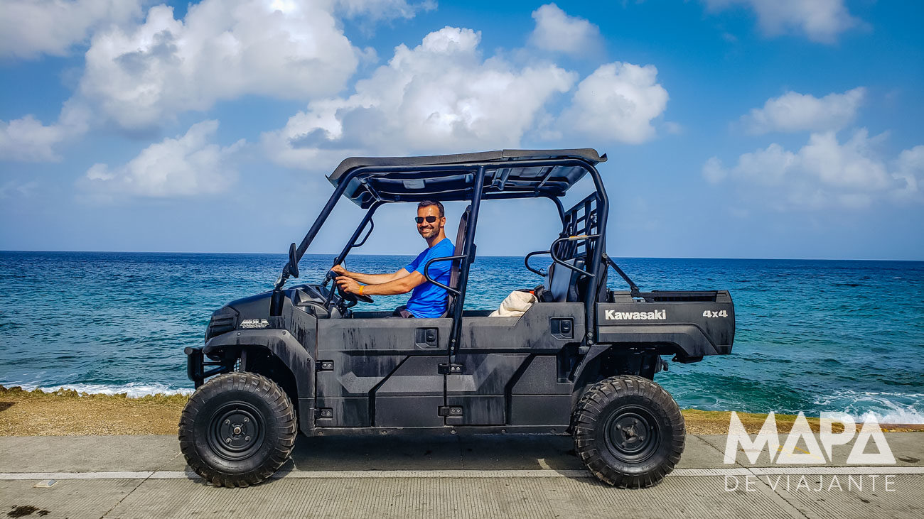 Andar de buggy ou carrinho de golfe em San Andrés
