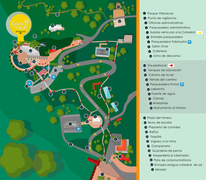 Mapa Catedral de sal Zipaquirá
