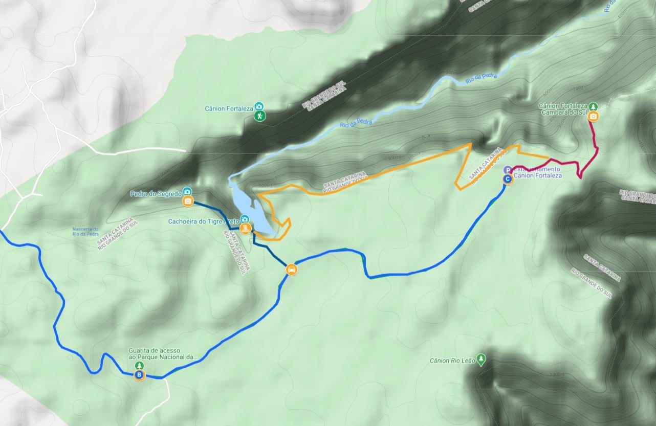 Mapa Cânion Fortaleza