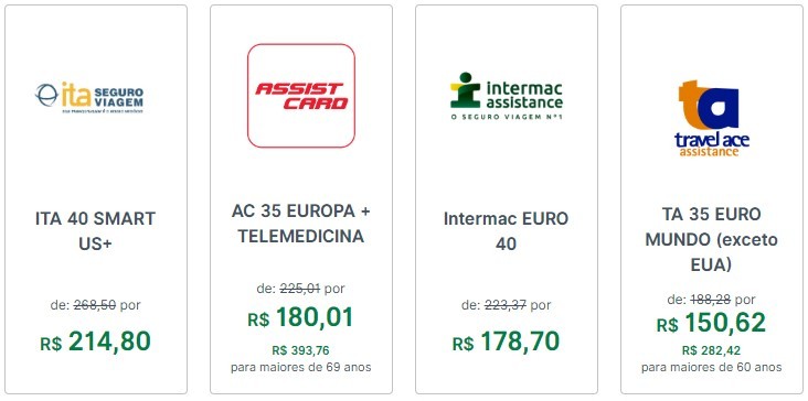 Comparação Seguro Viagem
