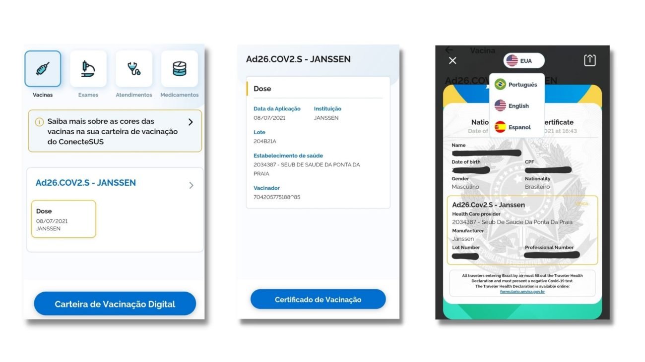 ConectSUS Certificado Nacional Vacinação Covid