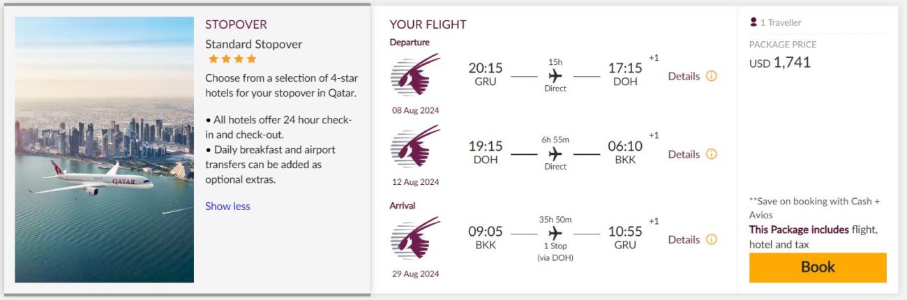 Stopover Qatar Doha Hotel grátis