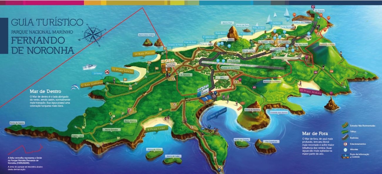 Mapa de Viajante Fernando de Noronha