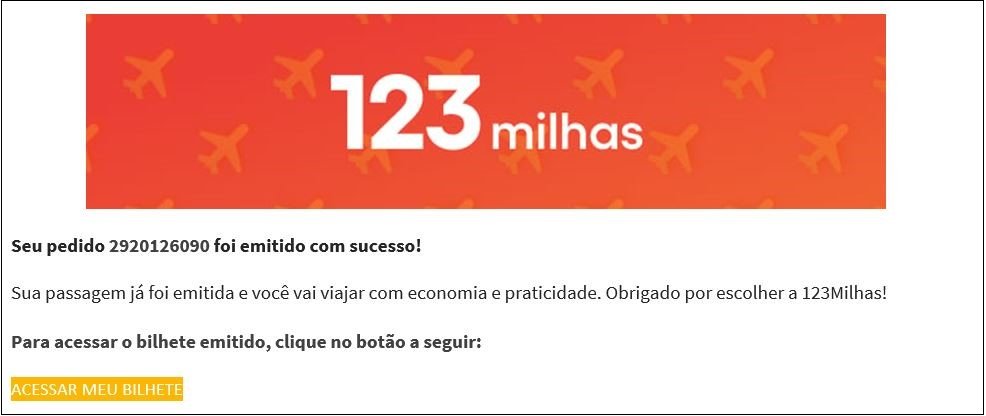 Emissão Passagem Flexível 123 MIlhas