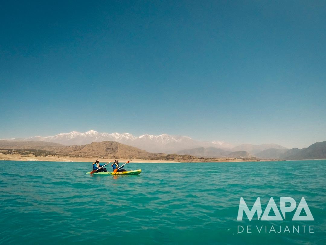 Caiaque na Represa Potrerillos Mendoza
