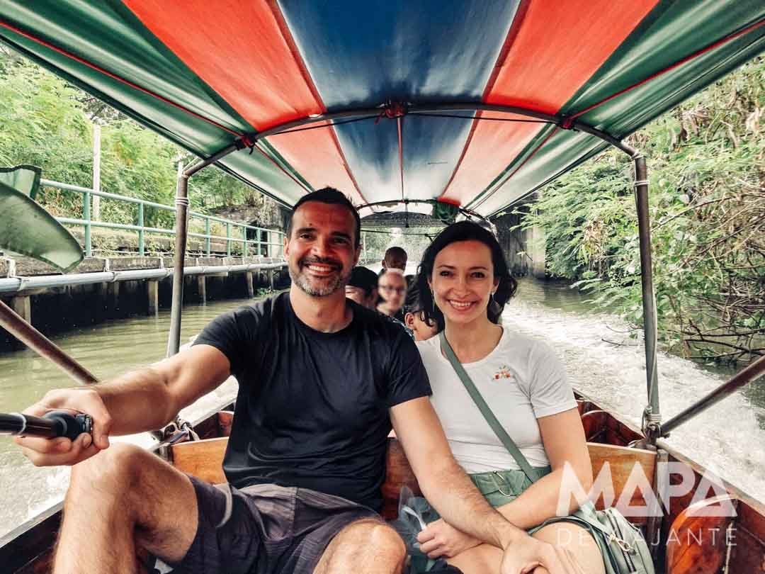 Mercado Flutuante Bangkok Tailândia