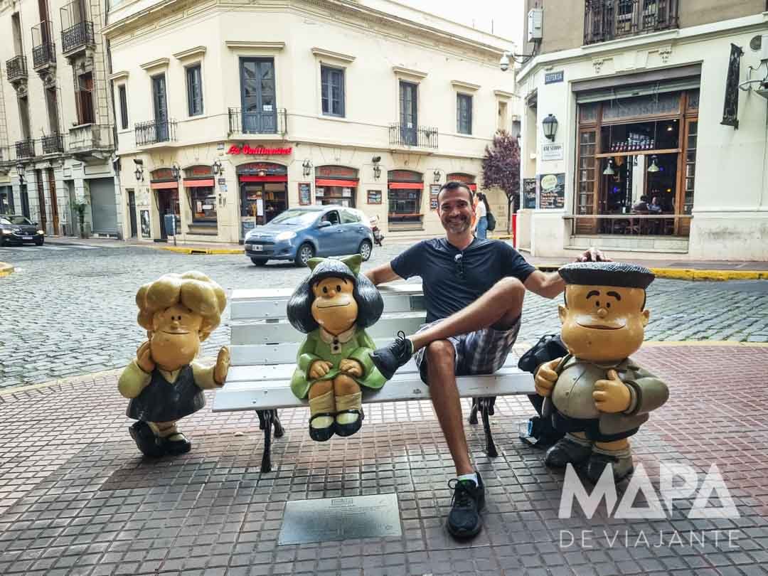Estátua Mafalda Paseo de La Historieta San Telmo Buenos Aires