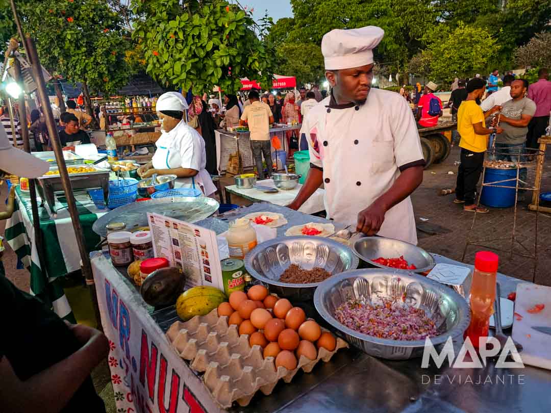Forodhani Night Market Stone Town Zanzibar O que comer
