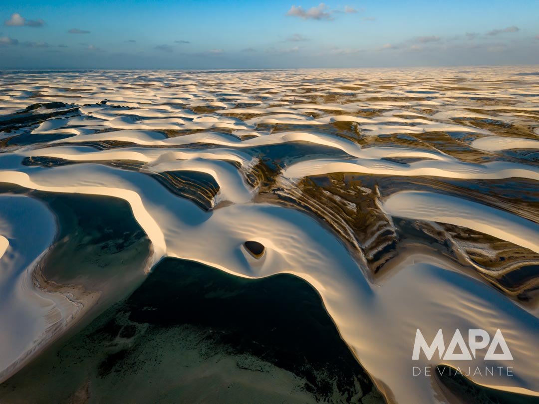 Lagoas Lençóis Maranhenses Drone vista aérea