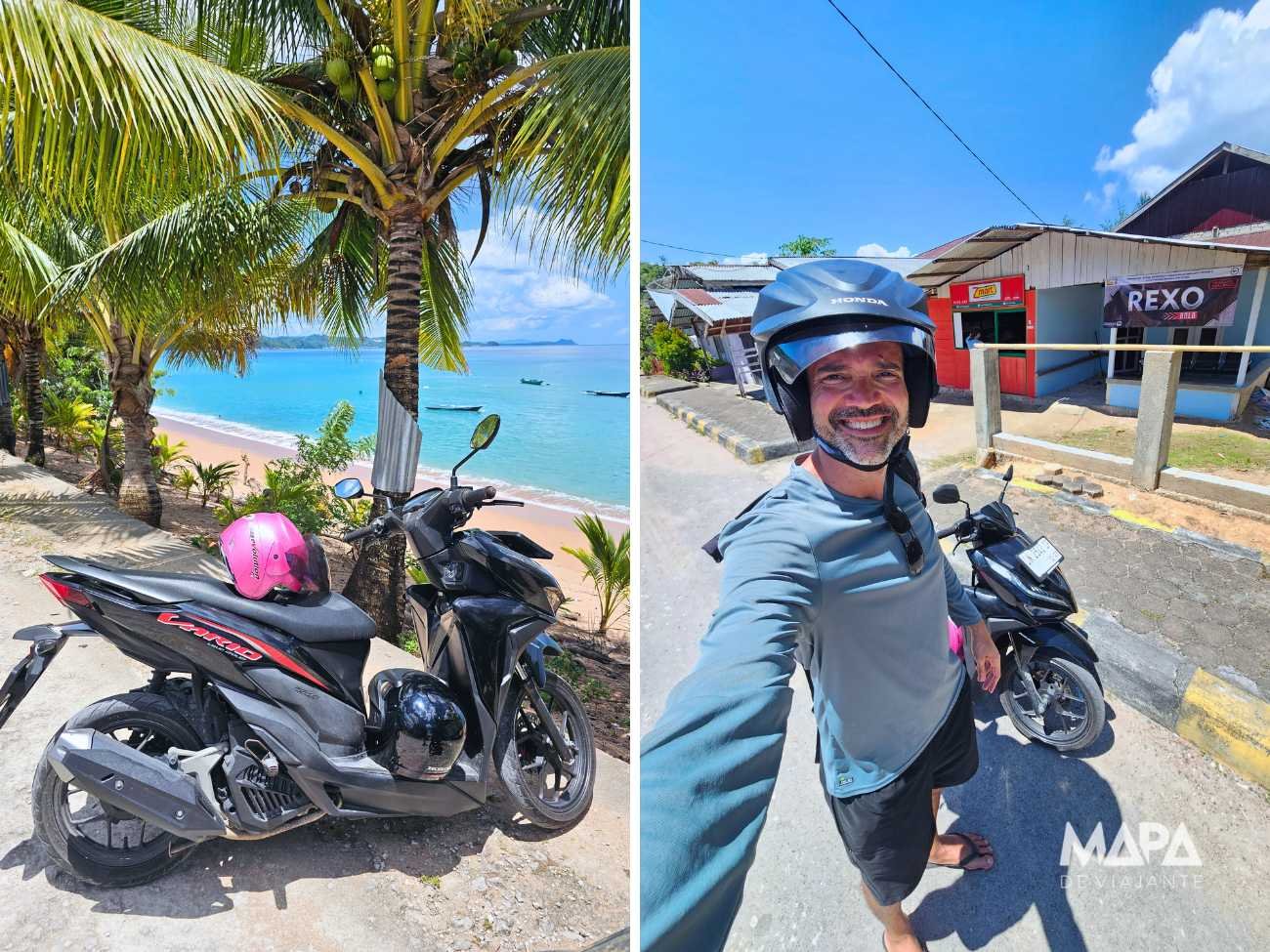 Indonésia Celebes Central Como se locomover alugar moto seguro confiável